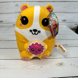 Plush Yummeez Yellow & White Hamster With Cookie Toy 7" Plush Stuffed Animal NWT